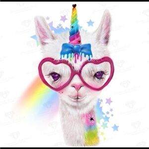 Llamicorn by Sheena Pike from Diamond Art Club diamond painting kit!